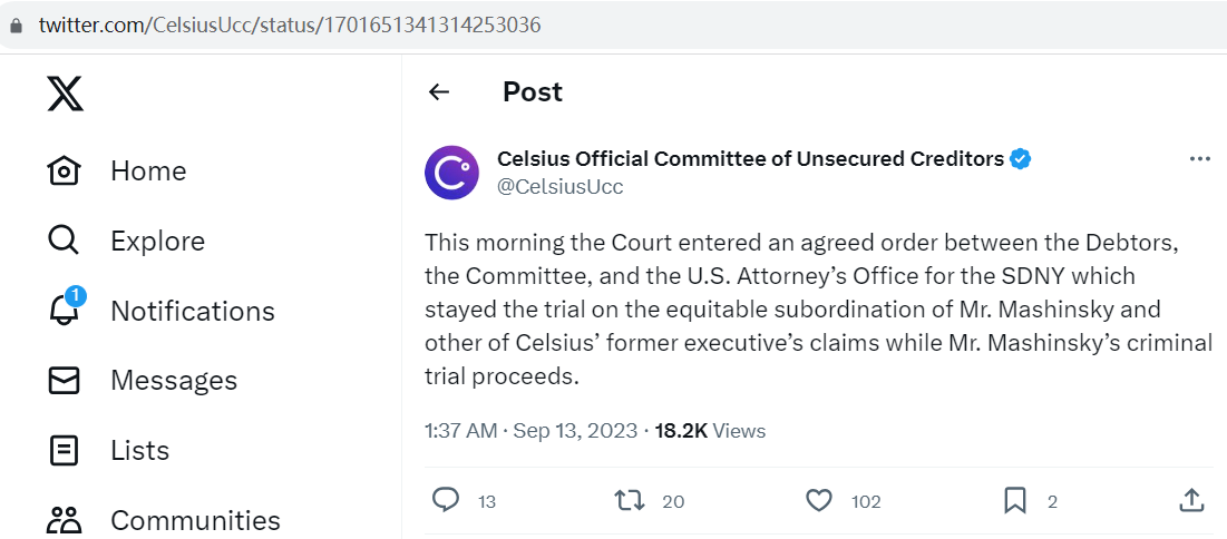 Celsius将暂停对前CEO和其他前高管的索赔诉讼