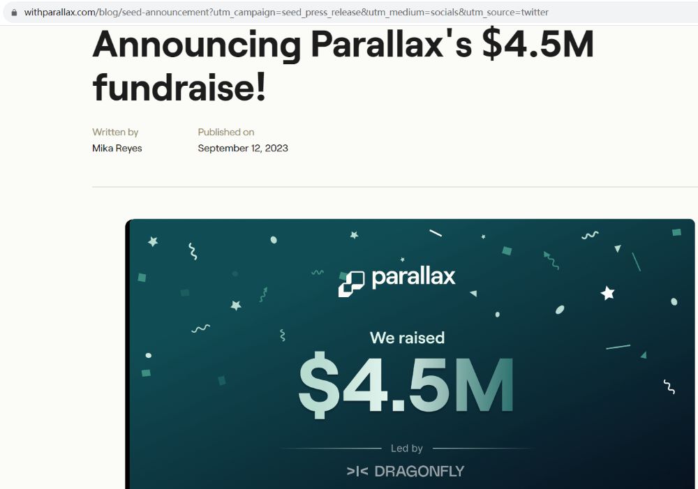 跨境支付平台Parallax完成450万美元种子轮融资