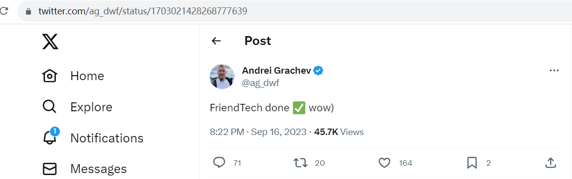 DWF Labs合伙人Andrei Grachev宣布入驻friend.tech