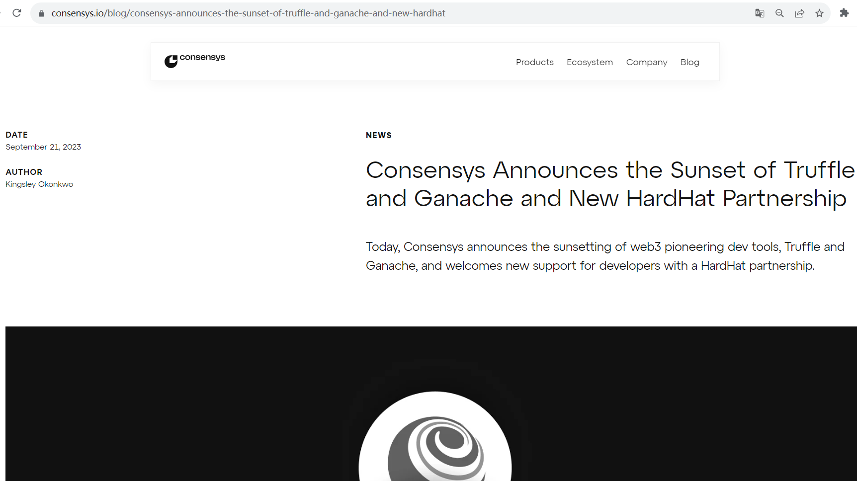 ConsenSys将逐步停用Truffle和Ganache，并将与HardHat合作协助过渡