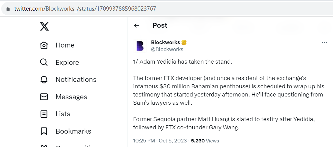 SBF案进展：前红杉合伙人Matt Huang以及FTX联创Gary Wang将出庭作证