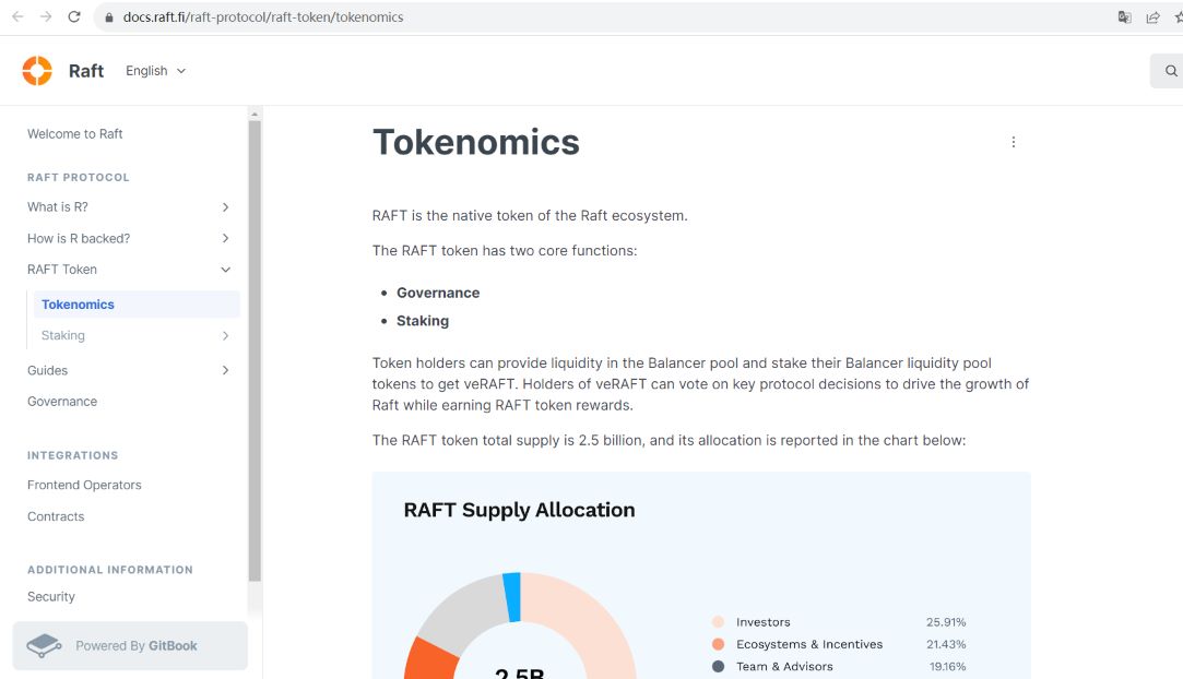 抵押稳定币协议Raft推出原生代币RAFT