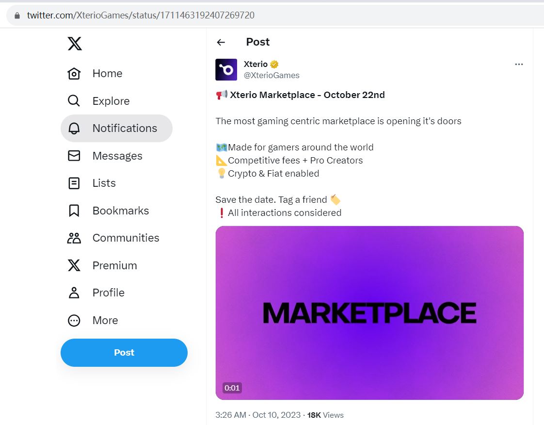 Xterio将于10月22日推出以游戏为中心的市场Xterio Marketplace
