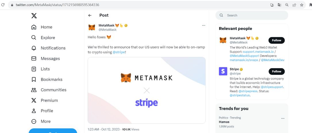 MetaMask添加Stripe支持并允许美国用户使用