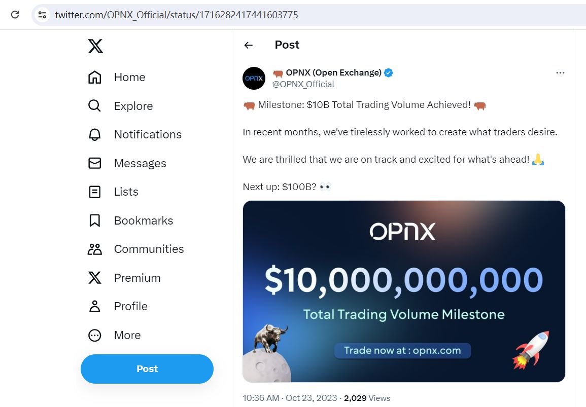 OPNX总交易量达100亿美元