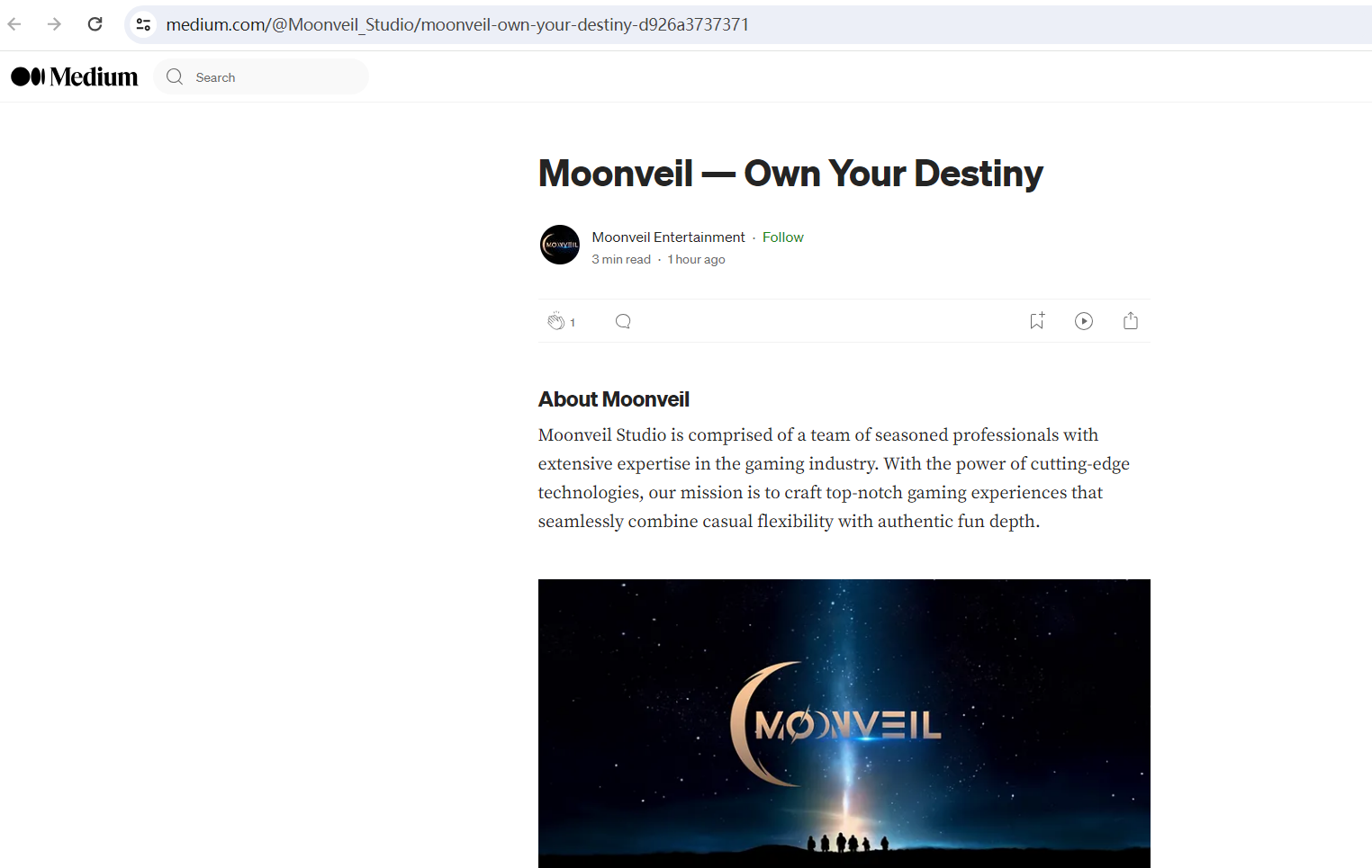 Web3游戏工作室Moonveil Entertainment完成540万美元种子轮融资