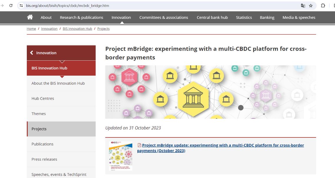 跨境CBDC项目mBridge新增25个观察成员，包括IMF、欧央行、世界银行等