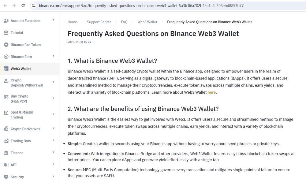 Binance Web3 Wallet支持跨链兑换代币和赚取收益