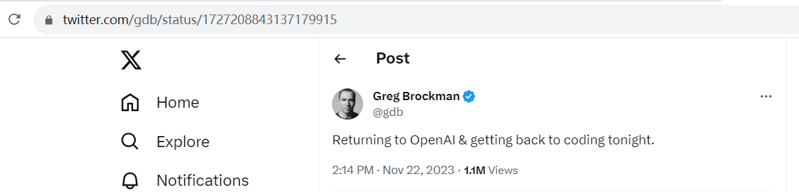 OpenAI 联创 Greg Brockman 也将重返 OpenAI