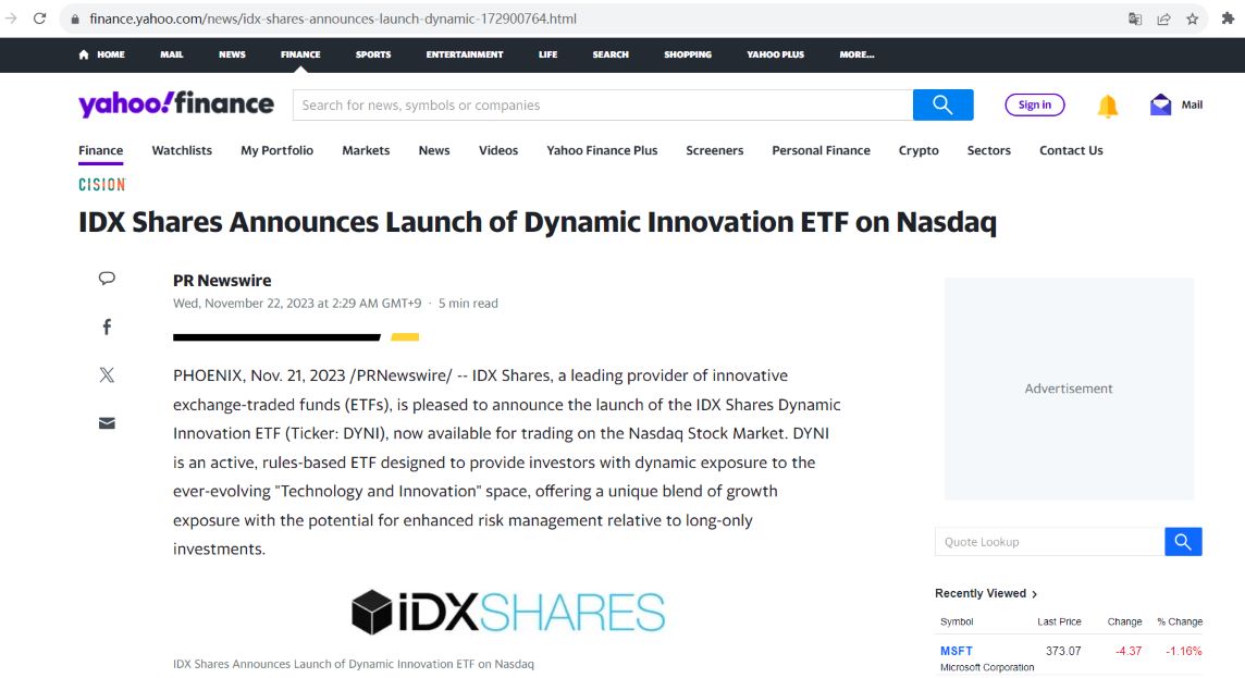 IDX Shares在纳斯达克推出动态创新ETF，将提供区块链、人工智能等领域投资敞口