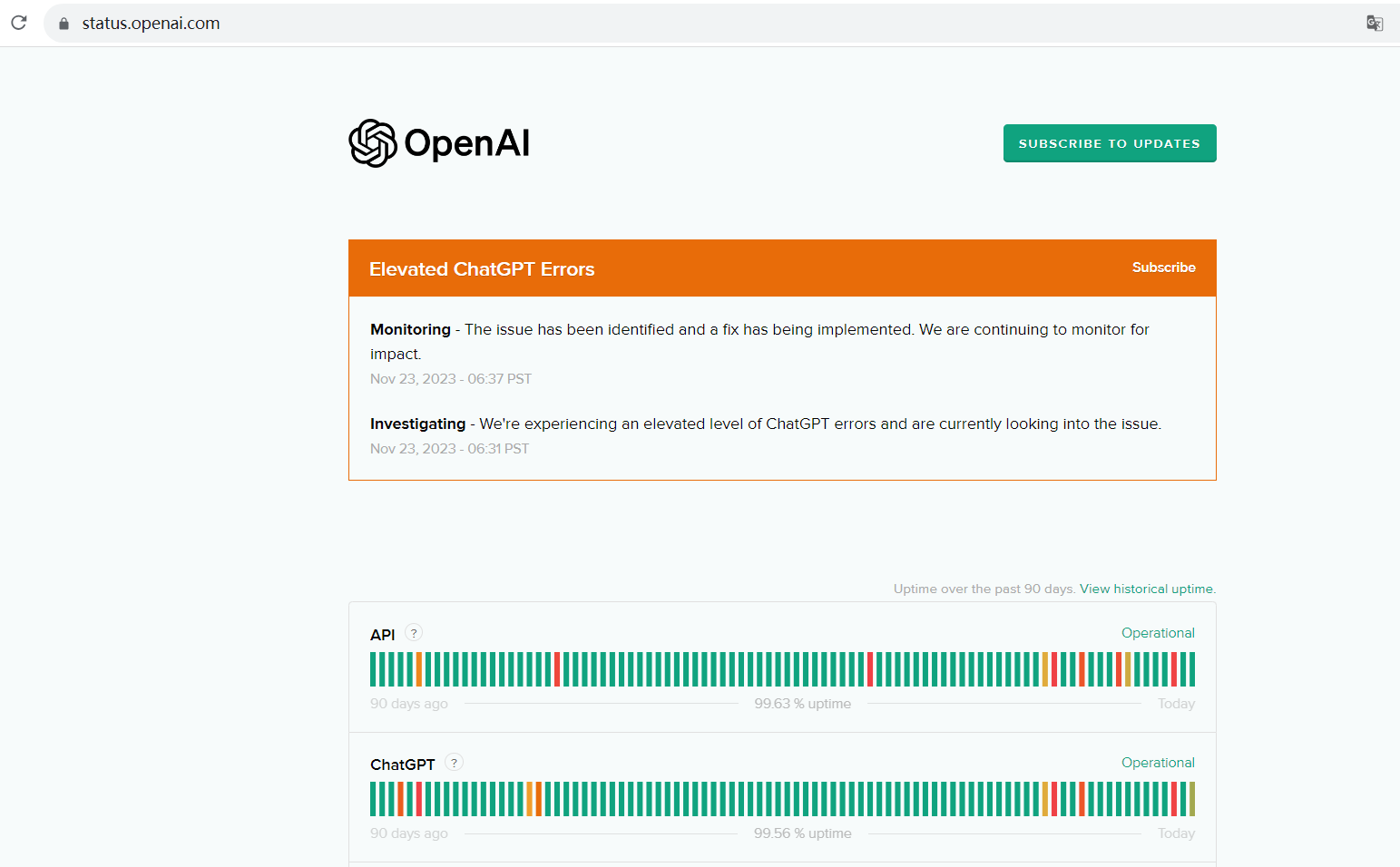 OpenAI：正在调查ChatGPT错误率升高的情况