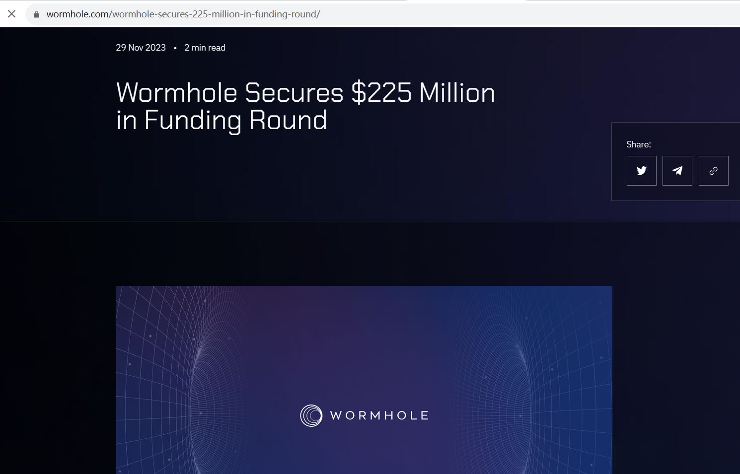 Wormhole以25亿美元估值完成2.25亿美元融资