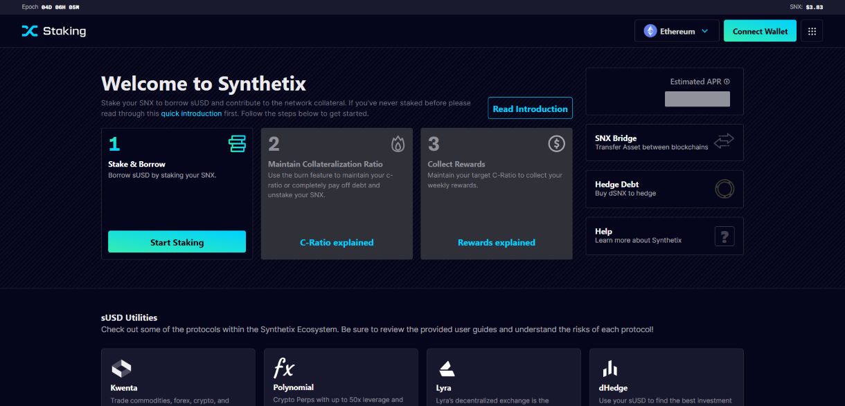 Synthetix抵押