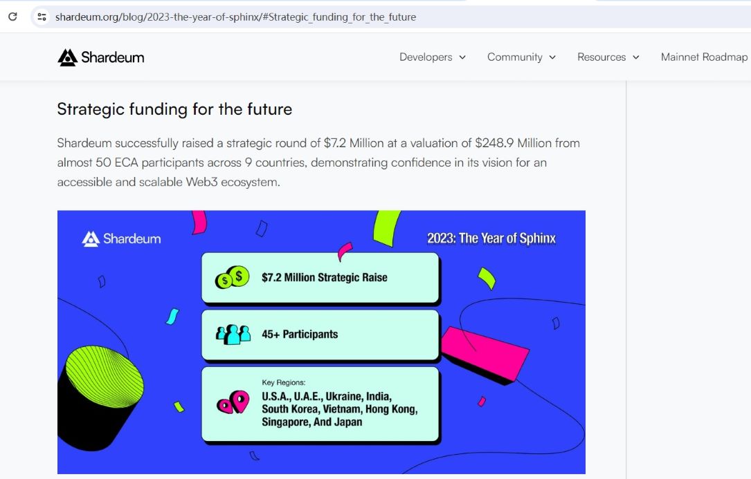 公链项目Shardeum筹集720万美元战略资金