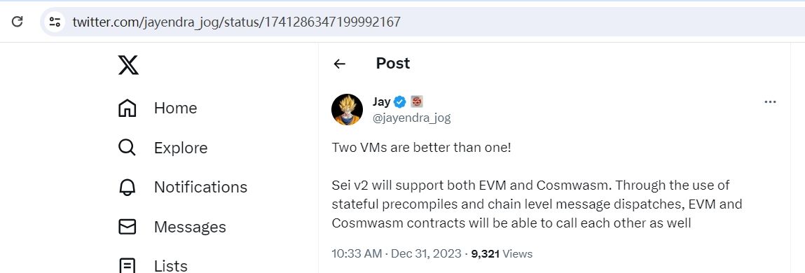 Sei Labs联创：Sei v2将支持EVM和Cosmwasm