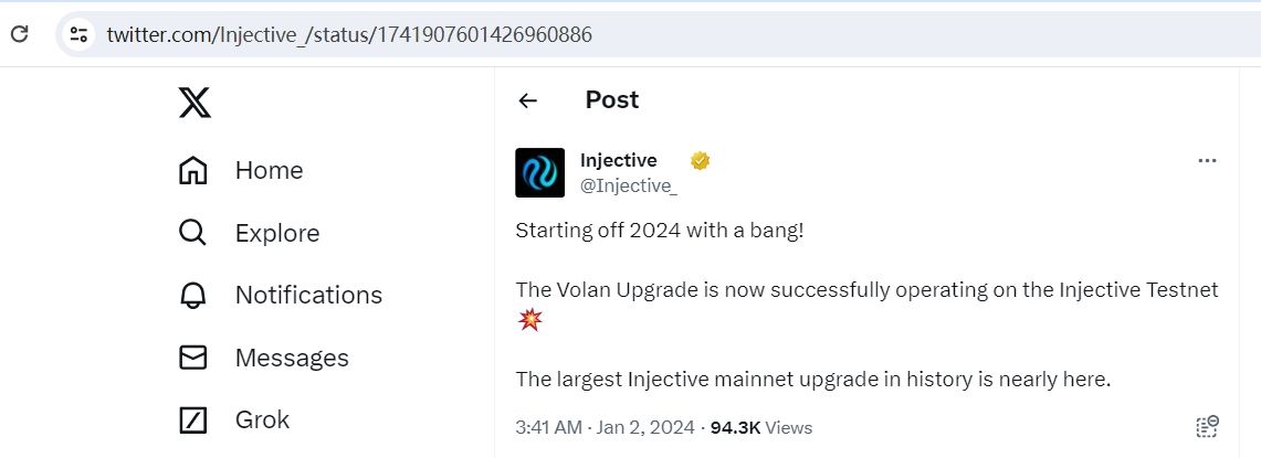 Injective主网将进行Volan升级