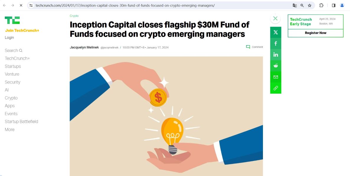 Inception Capital完成3000万美元首期基金募资
