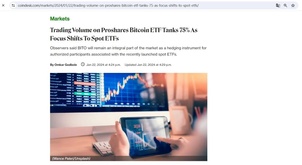 https://www.coindesk.com/markets/2024/01/22/trading-volume-on-proshares-bitcoin-etf-tanks-75-as-focus-shifts-to-spot-etfs