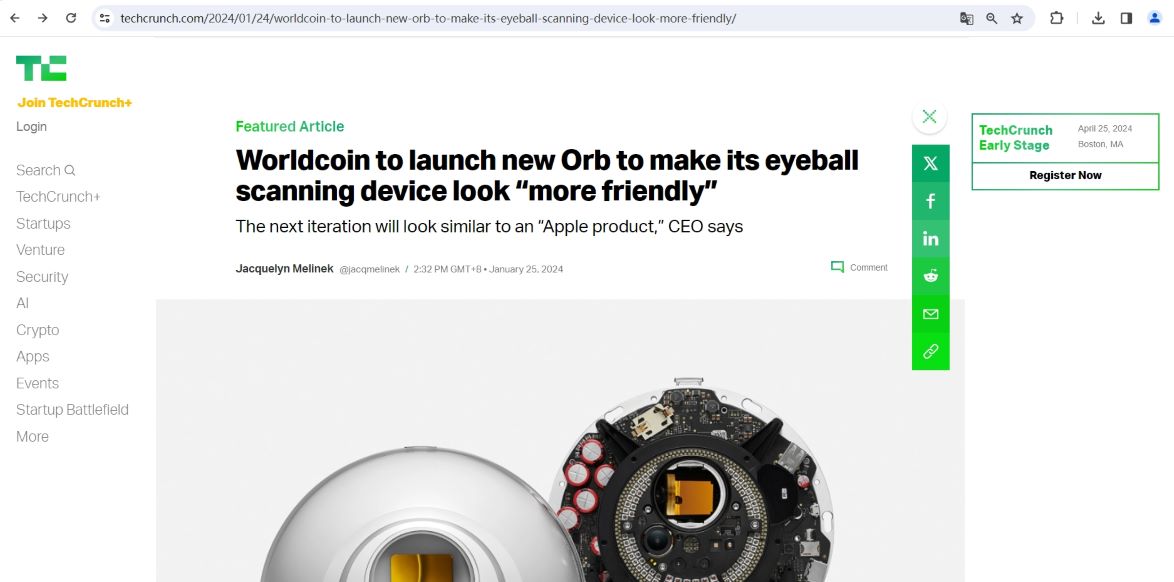 Worldcoin将于今年上半年推出新的Orb设备，具有不同颜色和形状