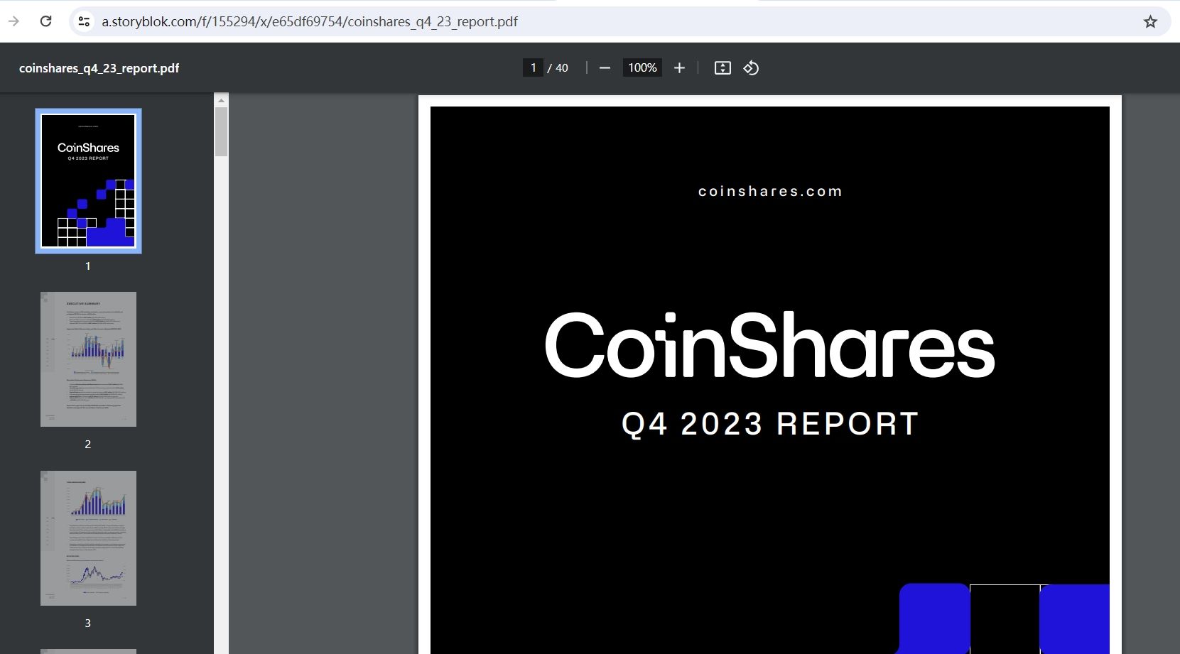 CoinShares：2023年总收入约1.08亿美元，总资管规模达38.1亿美元
