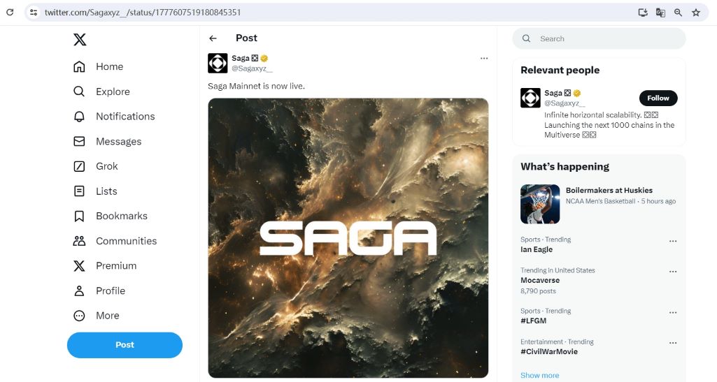 Saga主网已正式上线